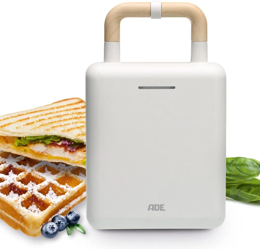 ADE KG2138-1 2-in-1 Croque Wafelijzer - Wit - afbeelding 3 van 5
