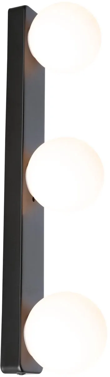 Paulmann Selection Bathroom Wandlamp Gove IP44 - 3x20W Zwart mat