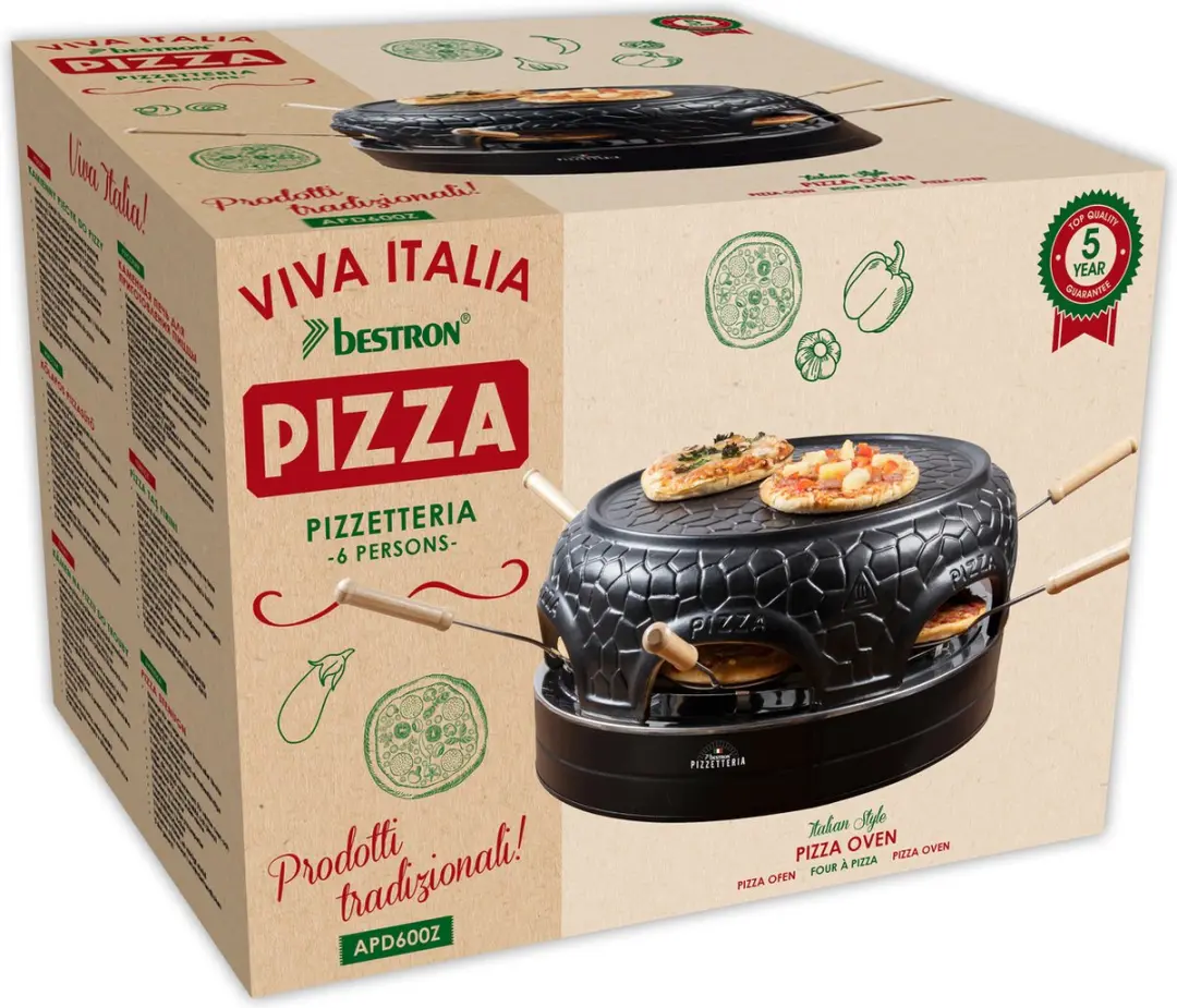 Bestron APD600Z Pizzaoven - 860W - Zwart - afbeelding 6 van 6