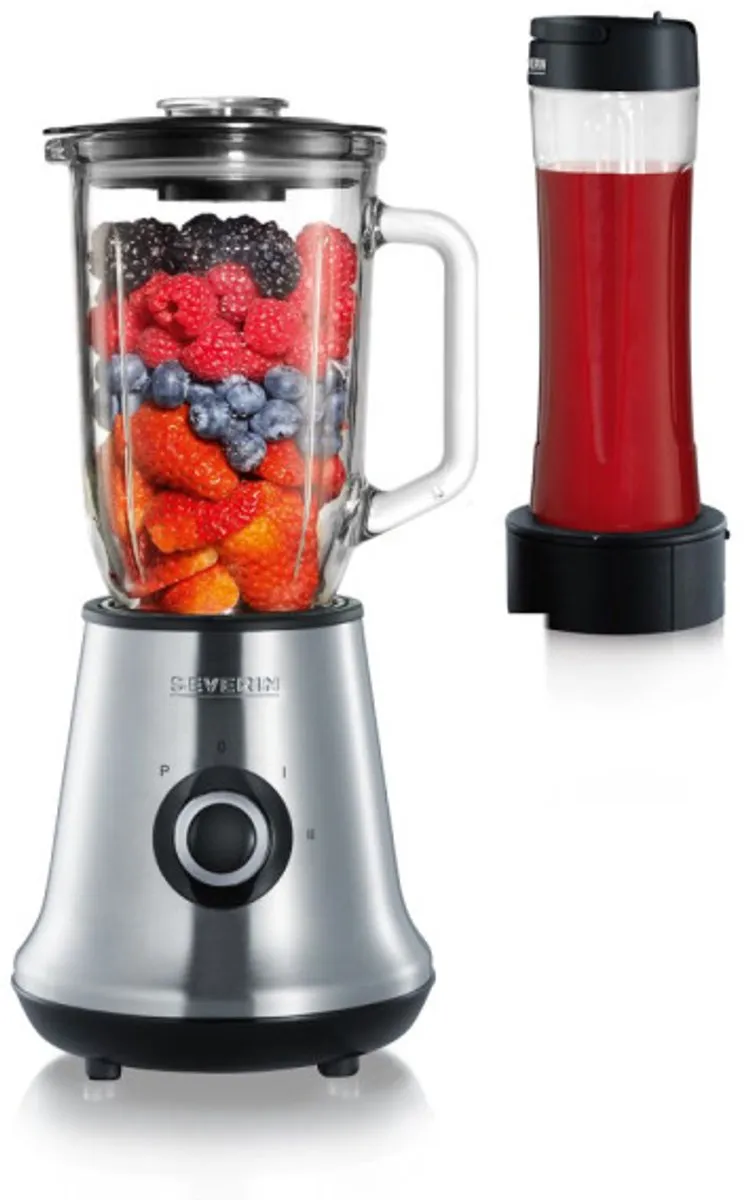 Severin SM 3737 Multimixer 500W - 1L - Geborsteld RVS-zwart
