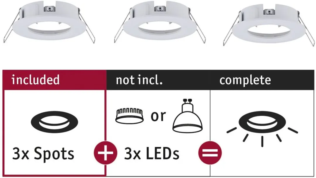 Paulmann Choose Basisset Inbouwlamp 3x10W IP44