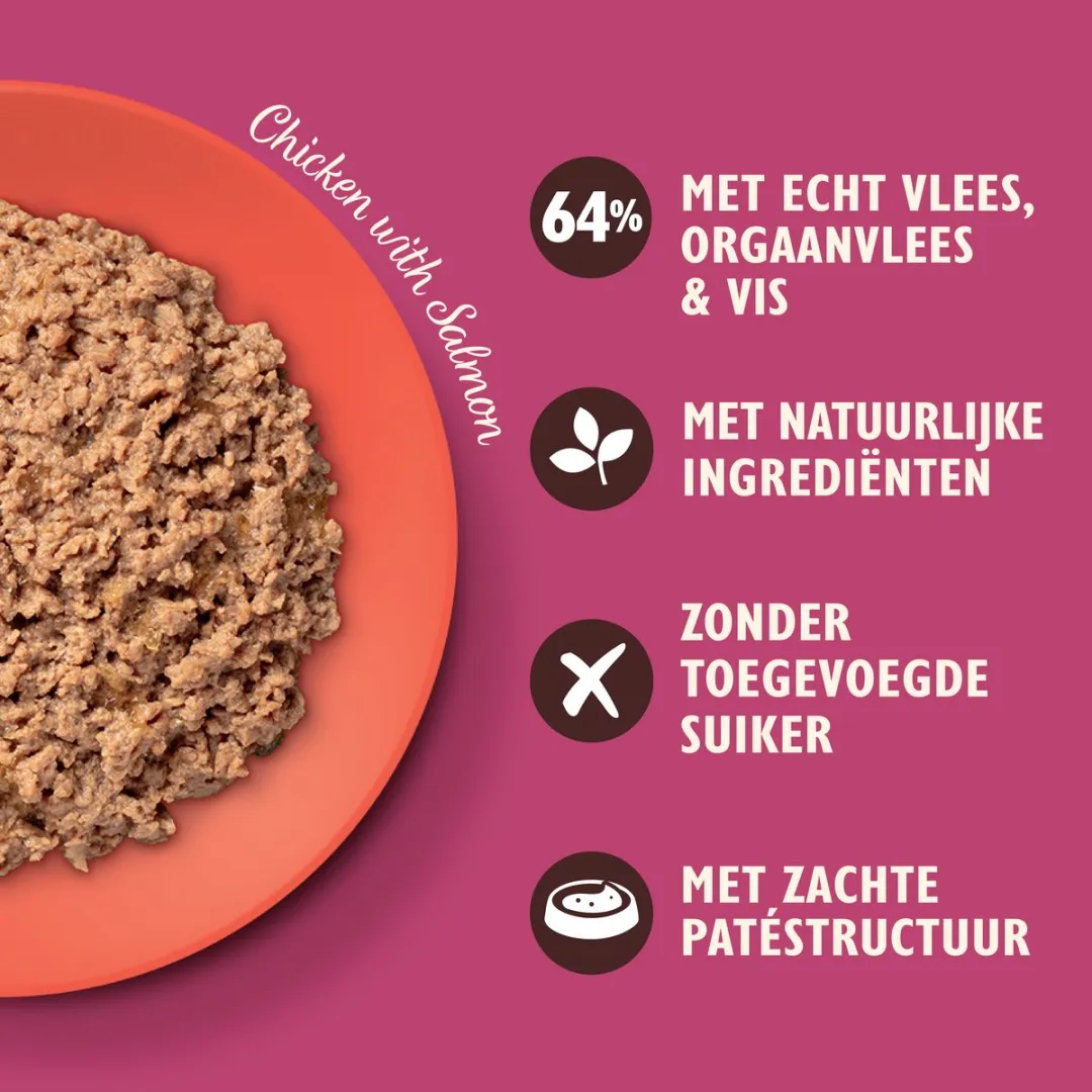 Lily's Kitchen Paté Zalm & Kip Kattenvoer - 19x85g