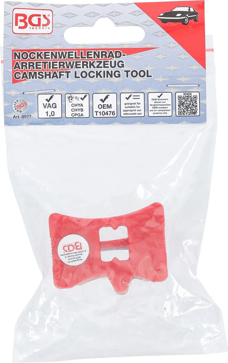 BGS Nokkenas Vergrendelgereedschap VAG 1.0 - 8977 - Rood - afbeelding 6 van 6