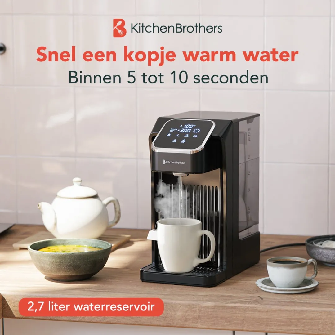 KitchenBrothers KB1004094 Heetwaterdispenser 2.7L - 2600W - Zwart