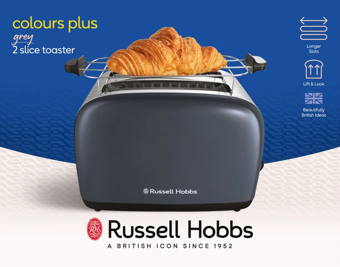 Russell Hobbs Colours Plus Broodrooster 26552-56 - Grijs - afbeelding 6 van 6