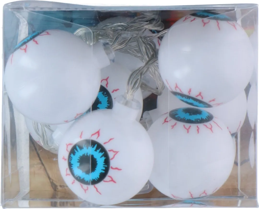 Grundig Halloween Lichtsnoer Oogballen 10 LED - 1,65m - Wit