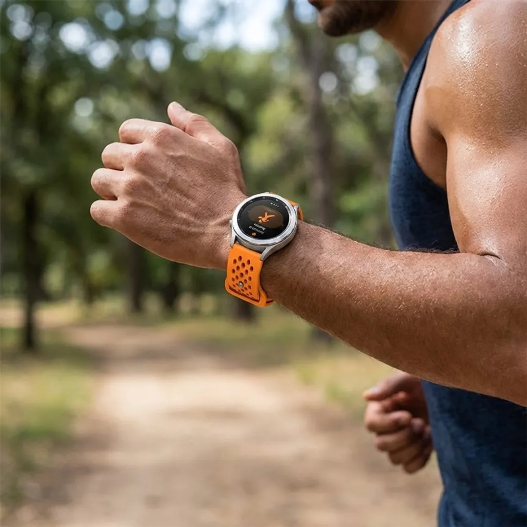 NUVEX Horlogebandje 22mm Silicone - Oranje