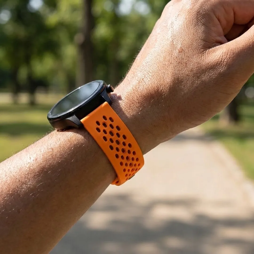 NUVEX Horlogebandje 22mm Silicone - Oranje