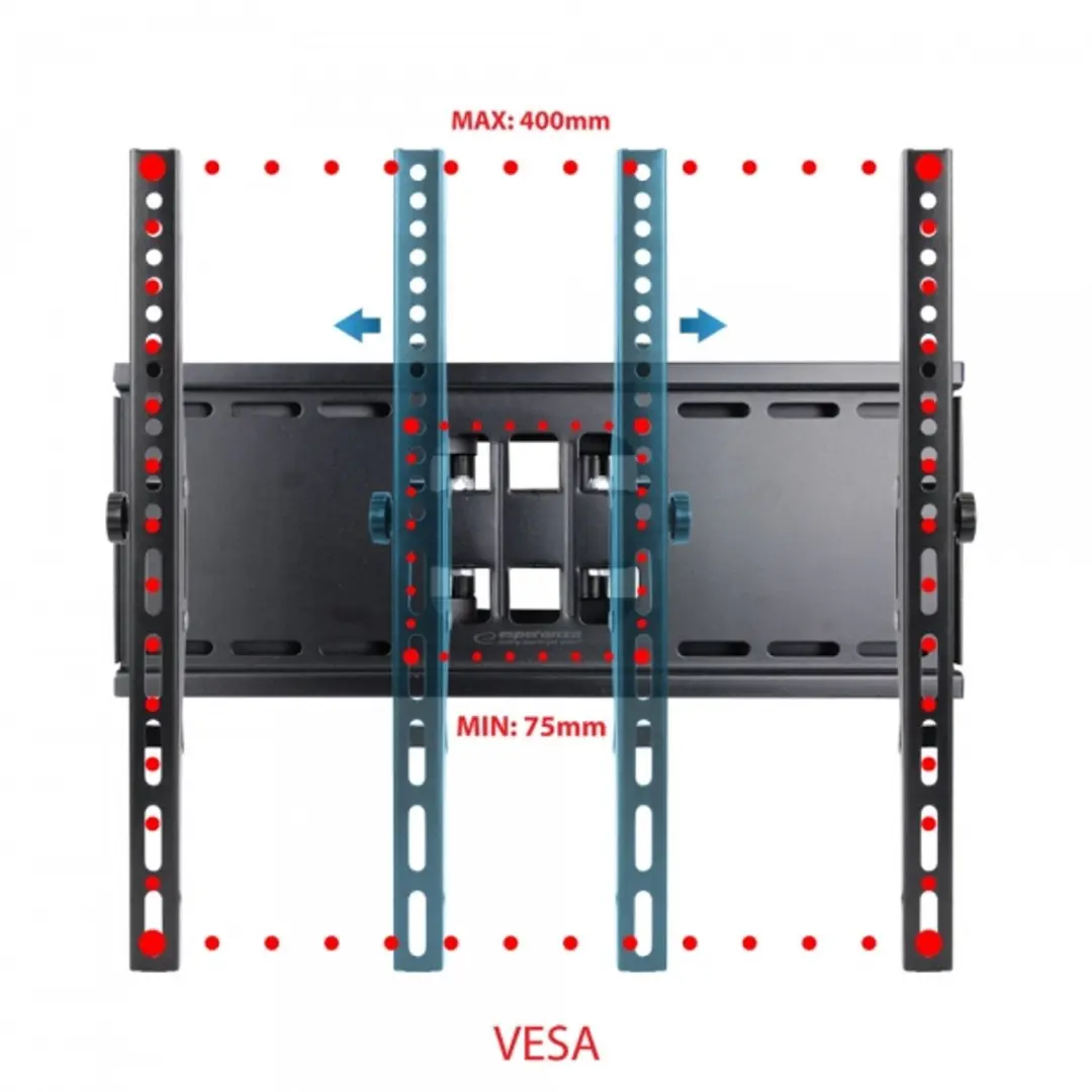 Esperanza TITAN ERW012 TV-muurbeugel - 26-70" - 55kg - Zwart - afbeelding 3 van 6