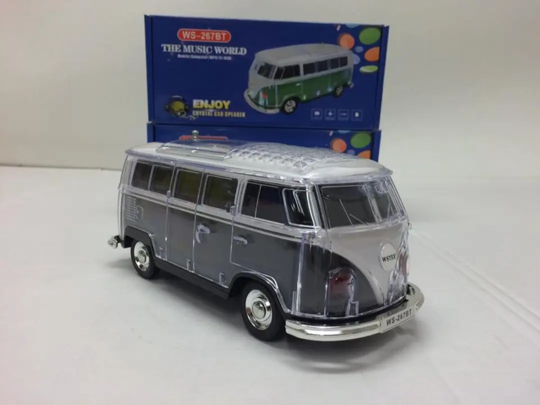 VOLKSWAGEN T1 MET RADIO EN LED VERLICHTING EN BLUETOOTH ZWART