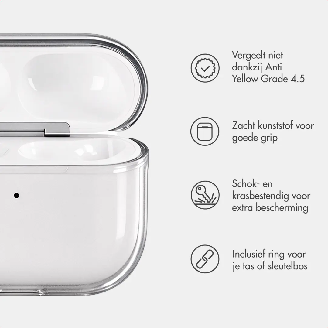 imoshion Clear Softcase Hoesje AirPods Pro 3 - Smokey Black - afbeelding 2 van 6