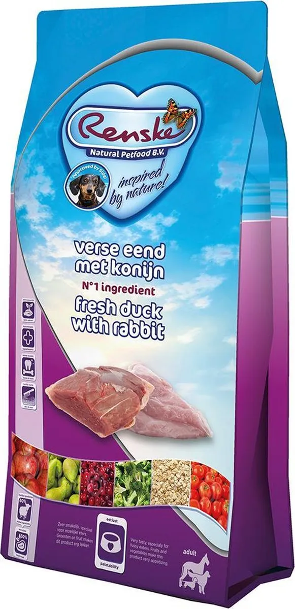 Renske - Super Premium Eend en Konijn - Hondenvoer - 12 kg
