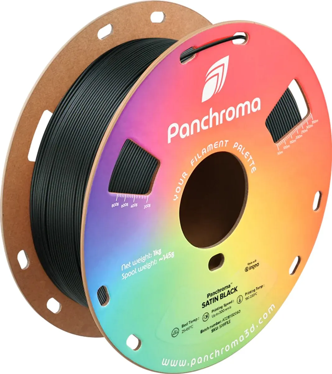 Polymaker Panchroma Satin PLA Filament 1.75mm 1000g - Zwart