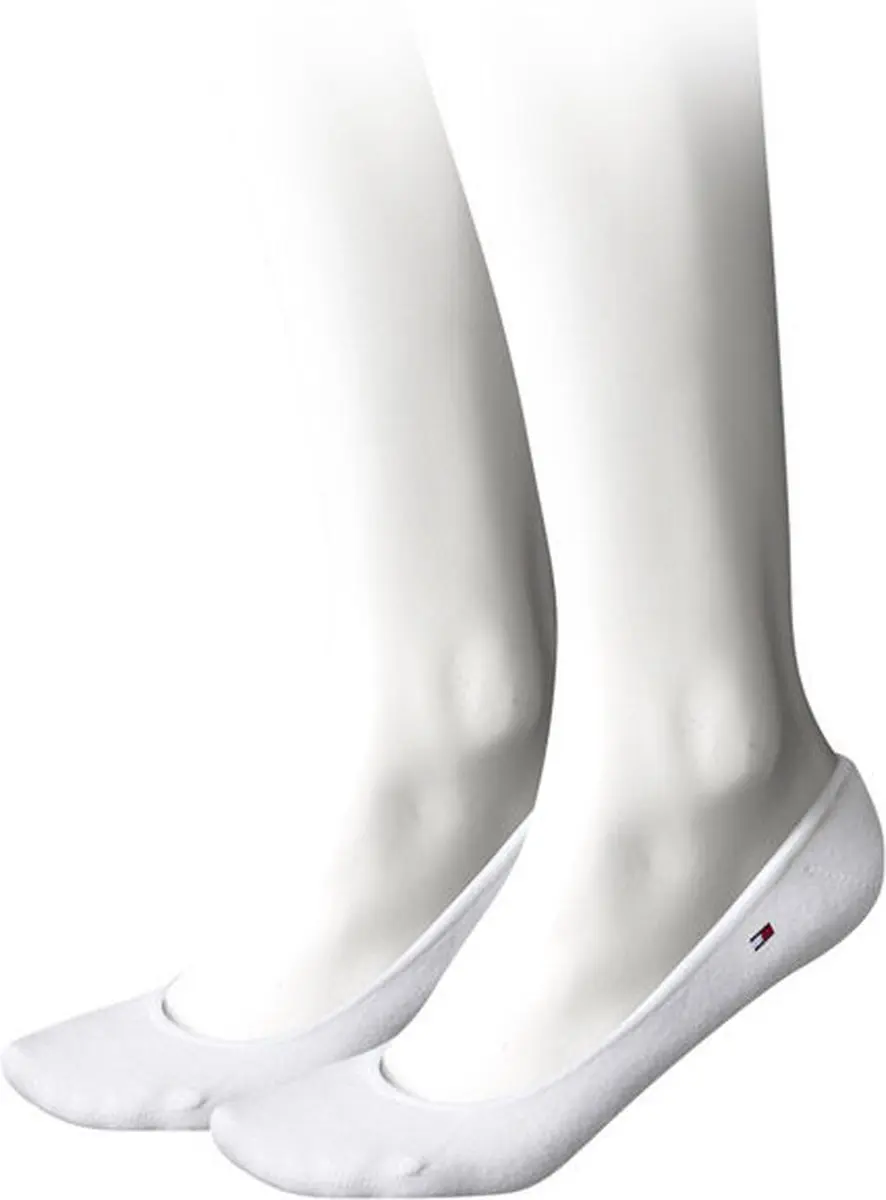 Tommy Hilfiger Dames Footies Invisible 2-pack - Wit - afbeelding 3 van 6