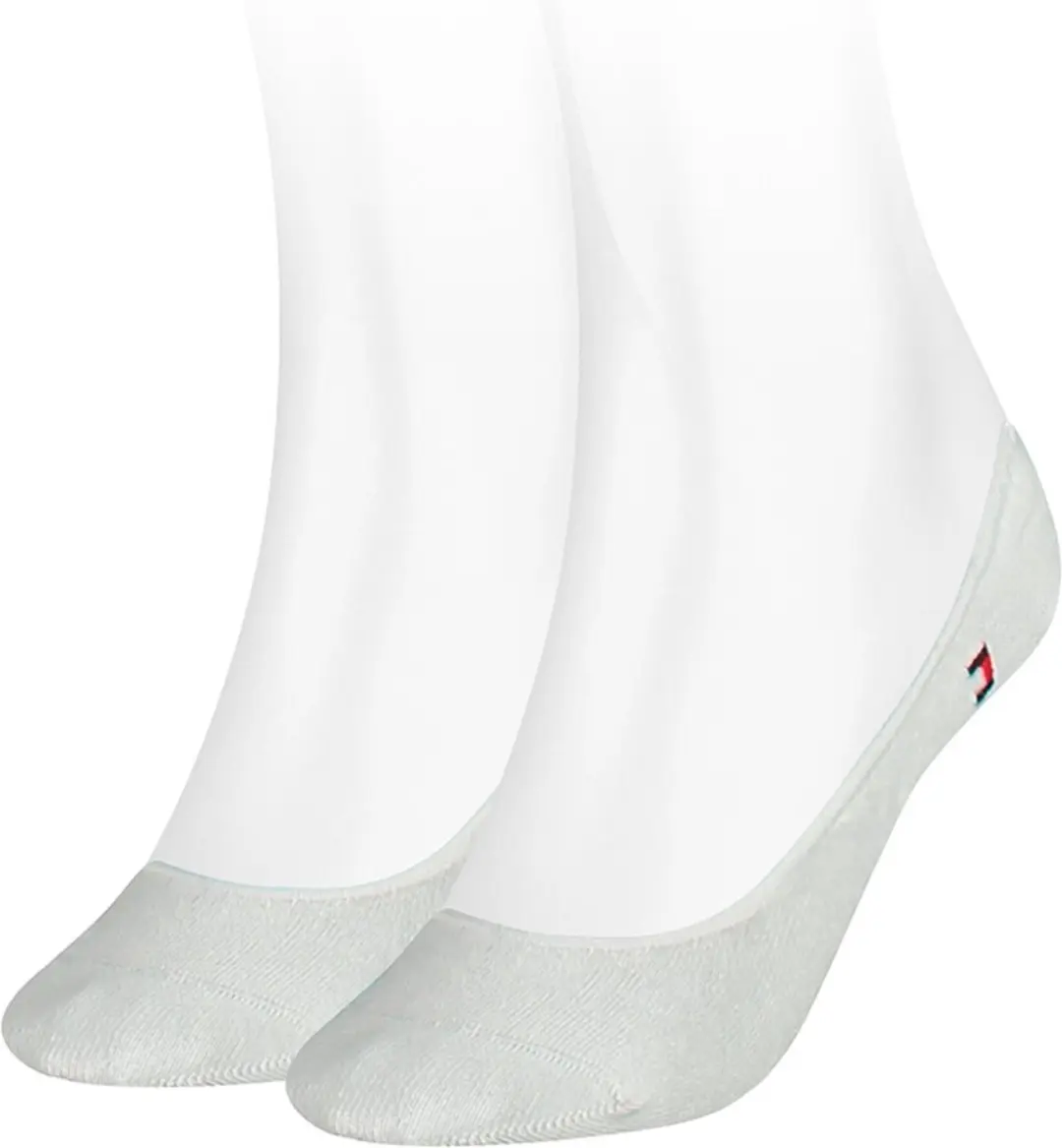 Tommy Hilfiger Dames Footies Invisible 2-pack - Wit - afbeelding 5 van 6