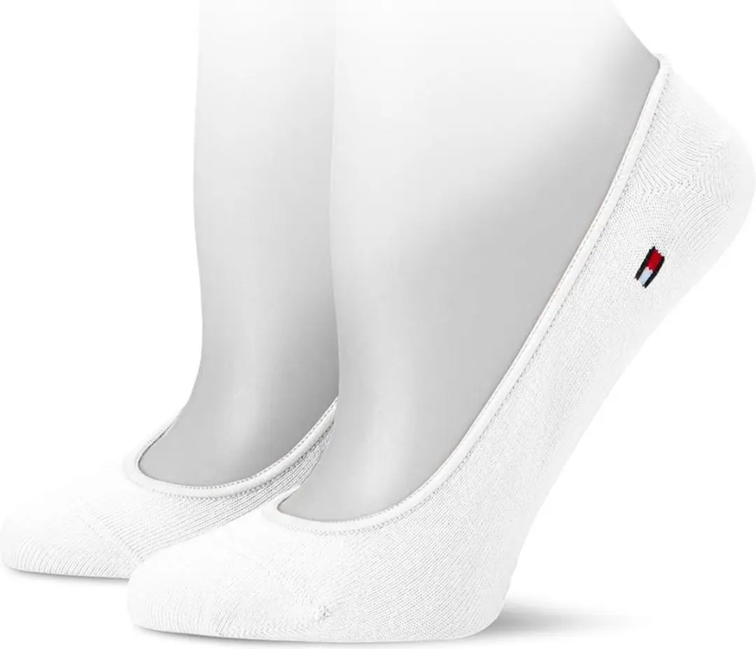 Tommy Hilfiger Dames Footies Invisible 2-pack - Wit - afbeelding 2 van 6