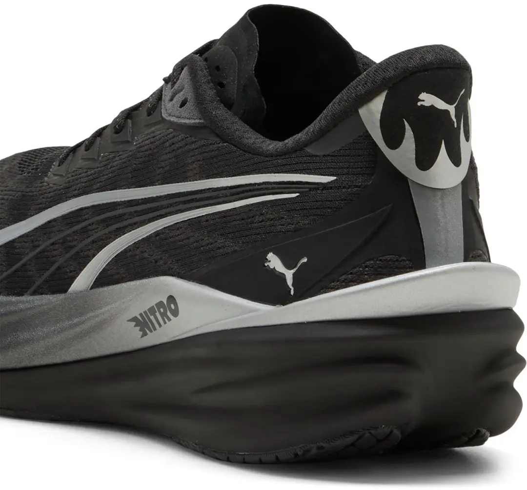 PUMA Deviate NITRO 4 Brightstride Schoenen - Zwart/Zilver - afbeelding 3 van 6