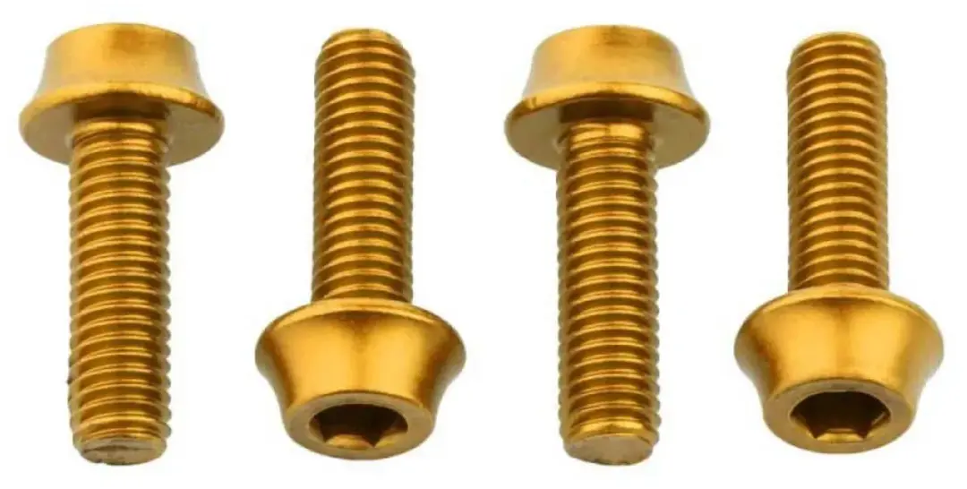 Wolf Tooth 4WBBOLTGLD Bidonhouder Schroeven M5 x 15mm - Goud - afbeelding 2 van 2