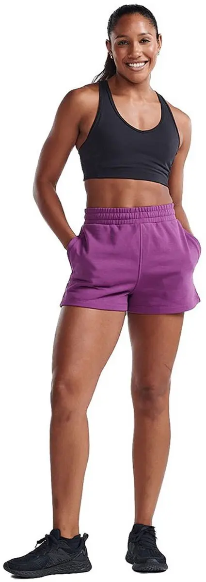 2XU Form French Terry Damesshort - Paars - S - afbeelding 4 van 6