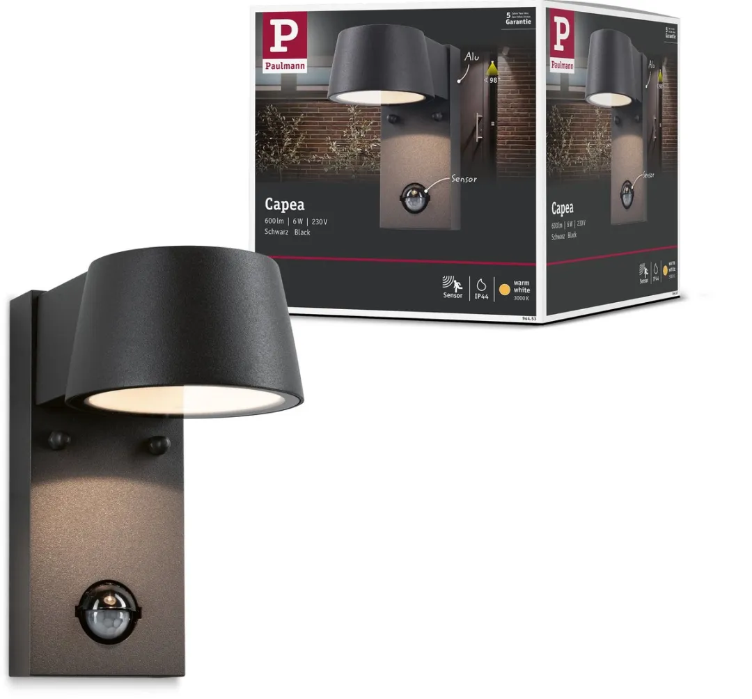Paulmann Capea LED Wandarmatuur Antraciet - 6W 500lm 3000K