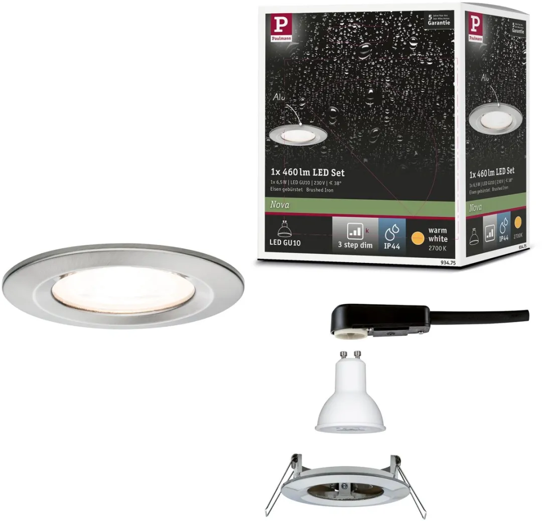 Paulmann LED-inbouwlamp Nova star IP44 GU10 6,5W 460lm
