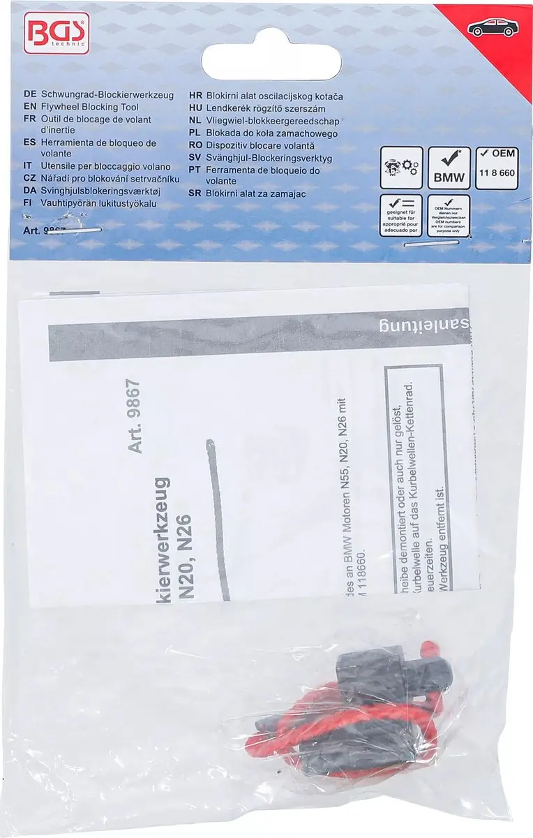 BGS technic Vliegwiel-blokkeergereedschap voor BMW N55, N20, N26 - 9867 - afbeelding 3 van 6