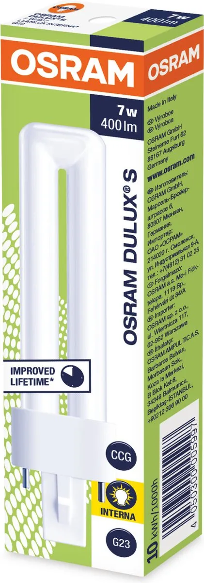 Osram Dulux S 7W 827 Zeer Warm Wit - Mat