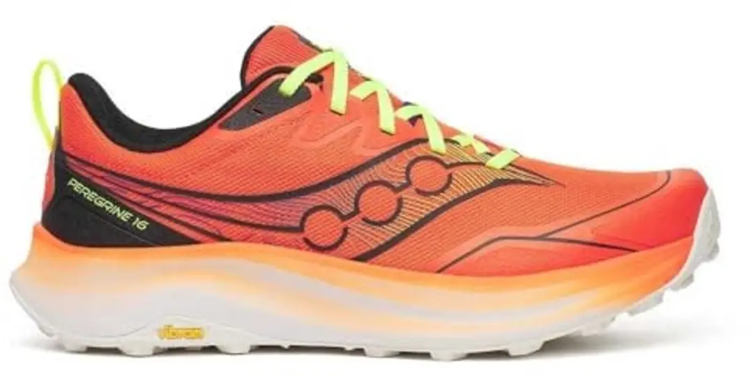 Saucony Peregrine 16 Hardloopschoenen - Fire/Zwart - afbeelding 2 van 2