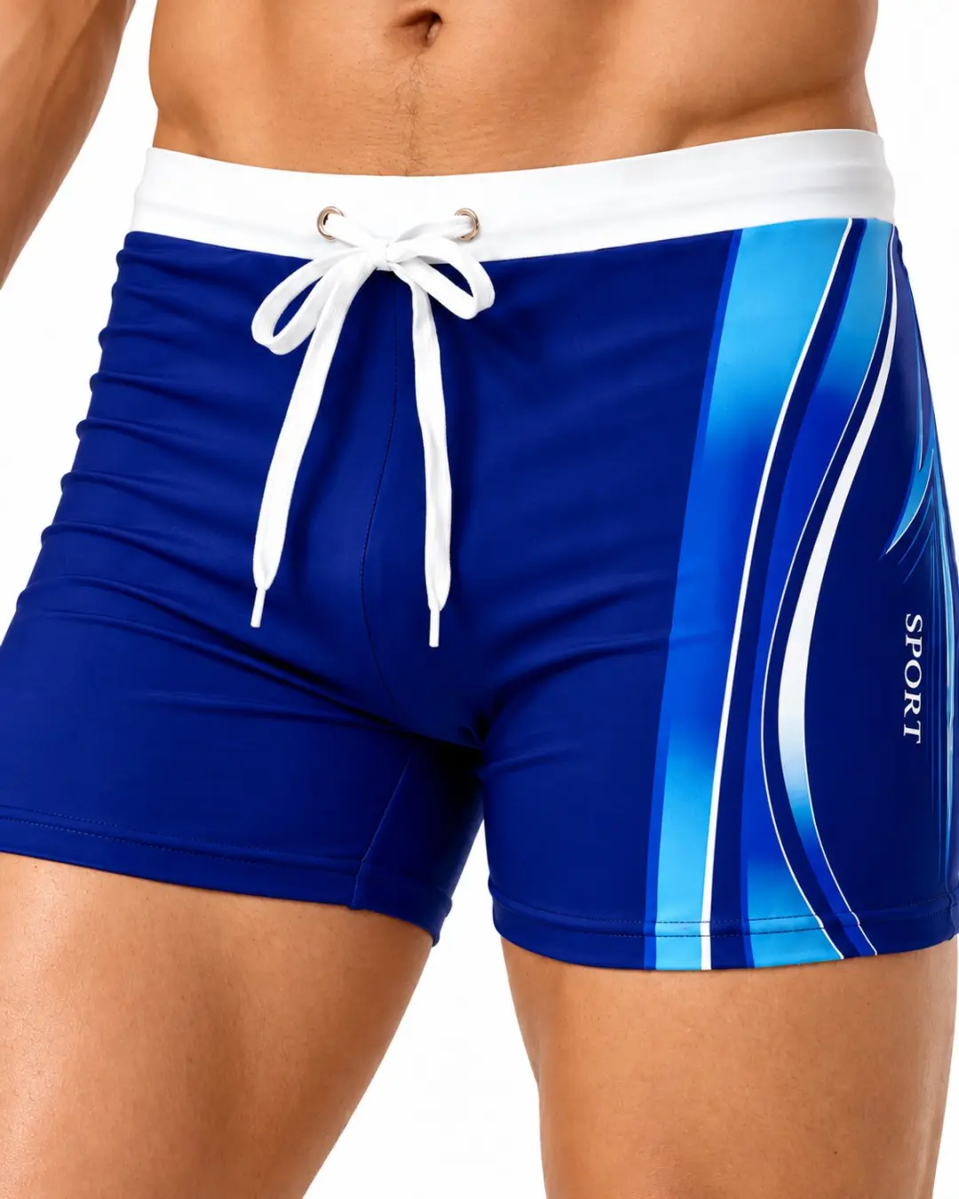 Marineblauw blauw sport zwembroek heren maat L