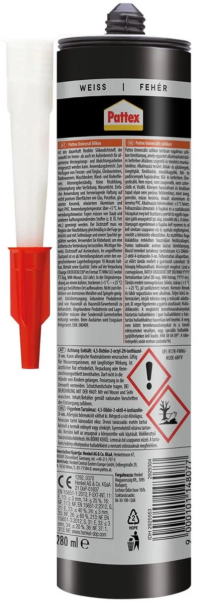 Pattex Universele Siliconenkit Wit 280ml