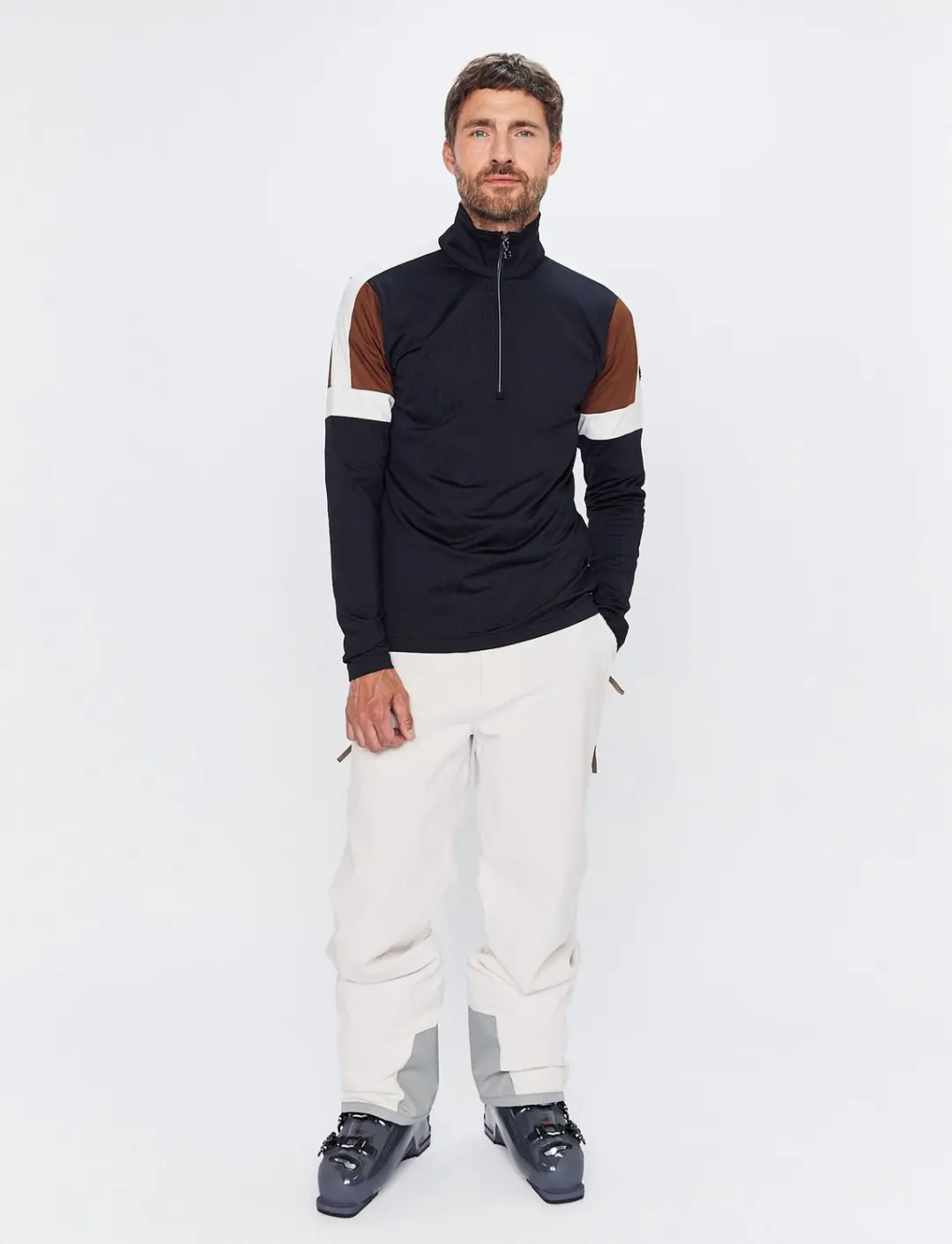 8848 Altitude Tord 1/2 Zip Skipully Heren - Zwart - afbeelding 3 van 6