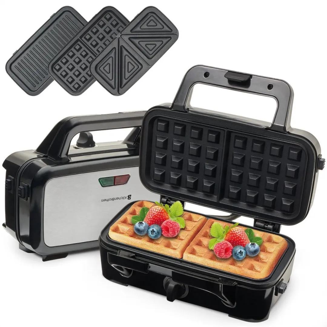 KitchenBrothers KB706 3-in-1 Wafelijzer