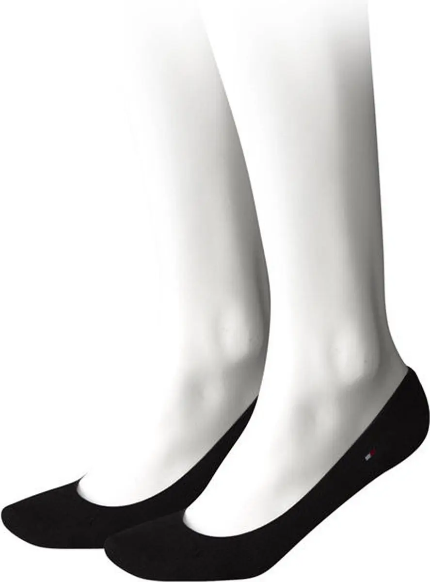 Tommy Hilfiger Dames Footies Onzichtbaar 2-pack - Zwart - afbeelding 4 van 4
