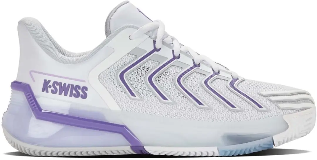 Tennisschoen K-Swiss Women Ultrashot 4 Clay White/Lunar Rock/Purple Haze-Schoenm