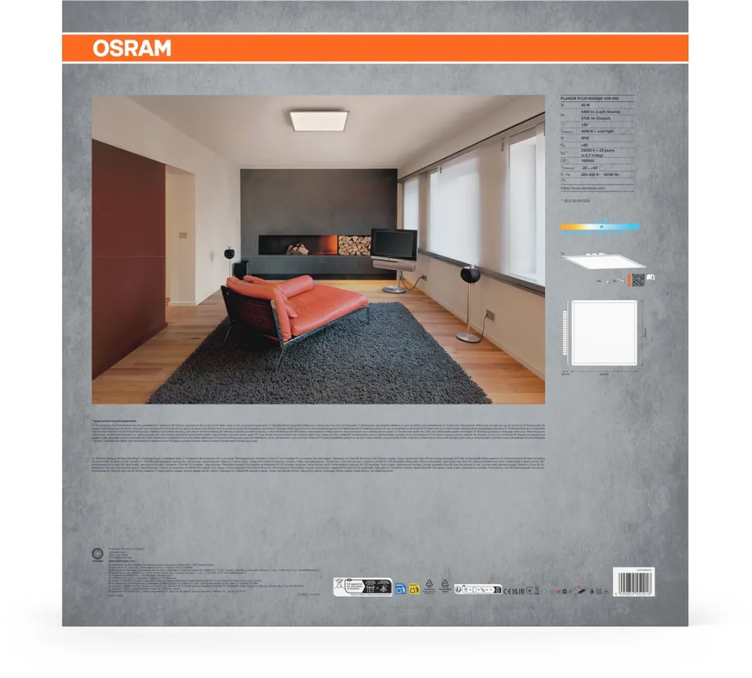 Osram Planon Plus Plafondlamp 40W 600x600mm - Koel wit - afbeelding 6 van 6