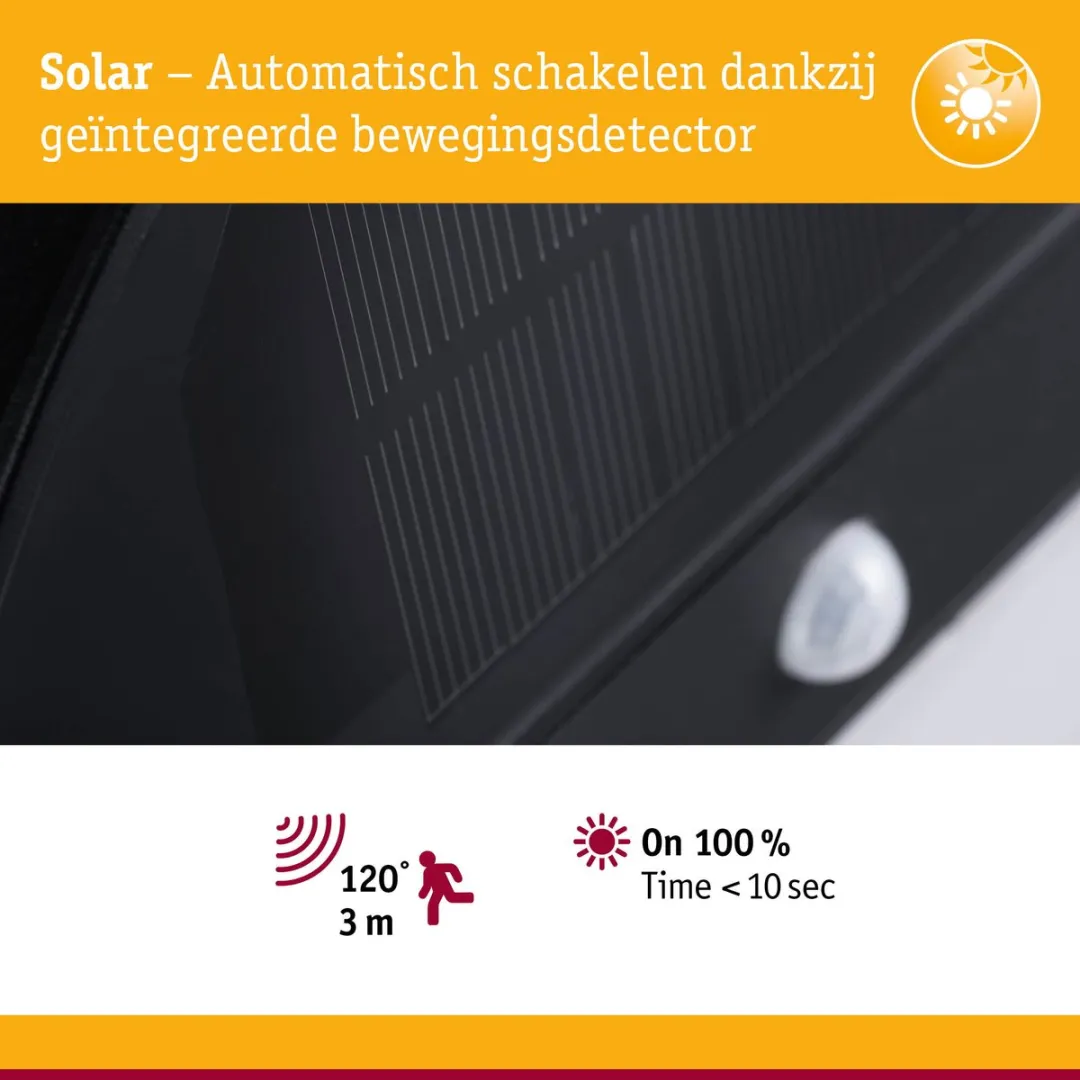 Paulmann Helena Solar LED Wandarmatuur 3000K - 3x56lm Antraciet