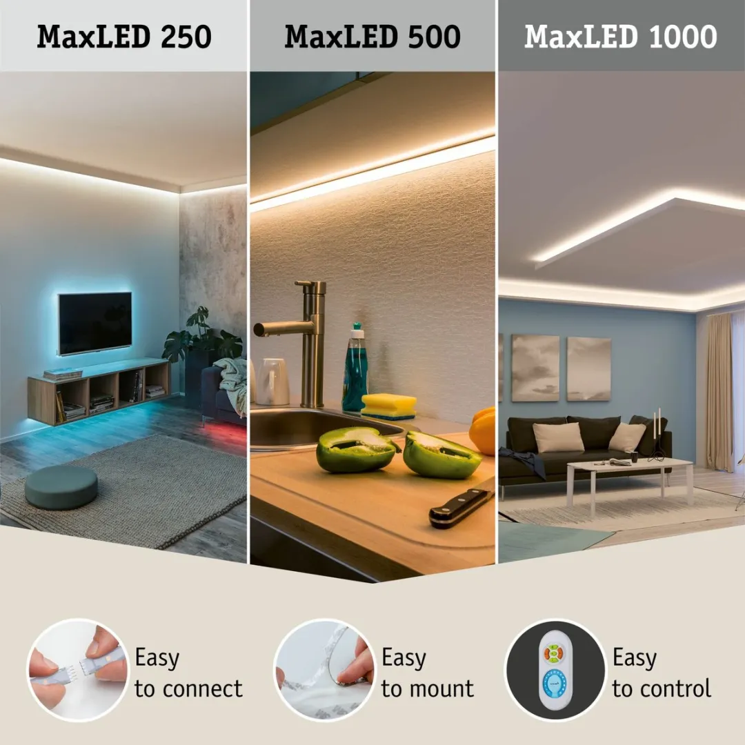 Paulmann MaxLED 250 LED-strip 300cm Instelbaar wit - Zilver