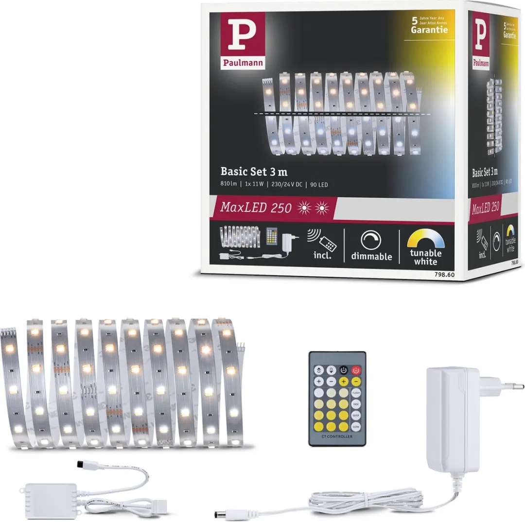 Paulmann MaxLED 250 LED-strip 300cm Instelbaar wit