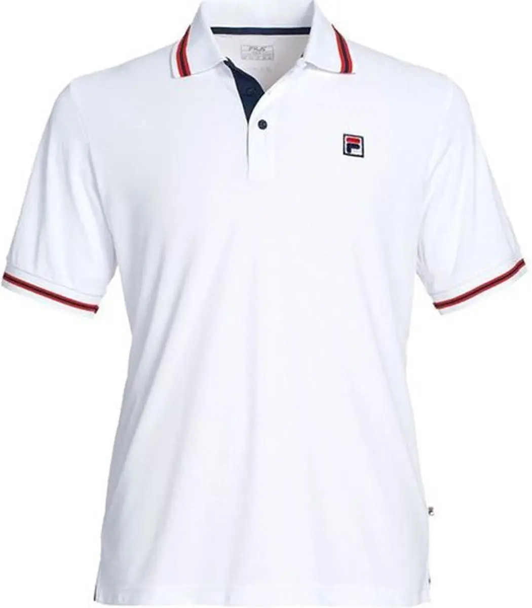 Fila Polo Tennis Tennispolo Button Piro Heren Wit