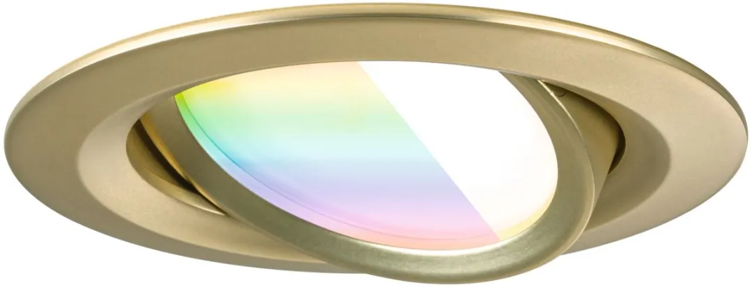 Paulmann Nova Coin LED-inbouwlamp 84mm RGBW+ 3x6W - Goud mat