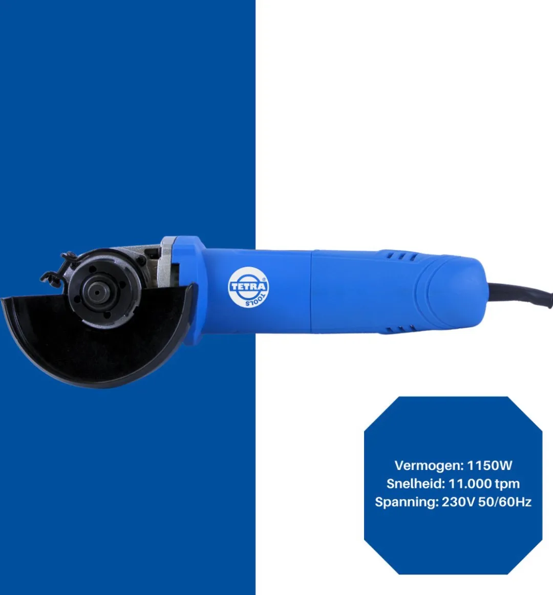 TETRA Tools TEG-125 - Haakse Slijper - 115/125 MM - Slijptol - Netstroom - Krachtig