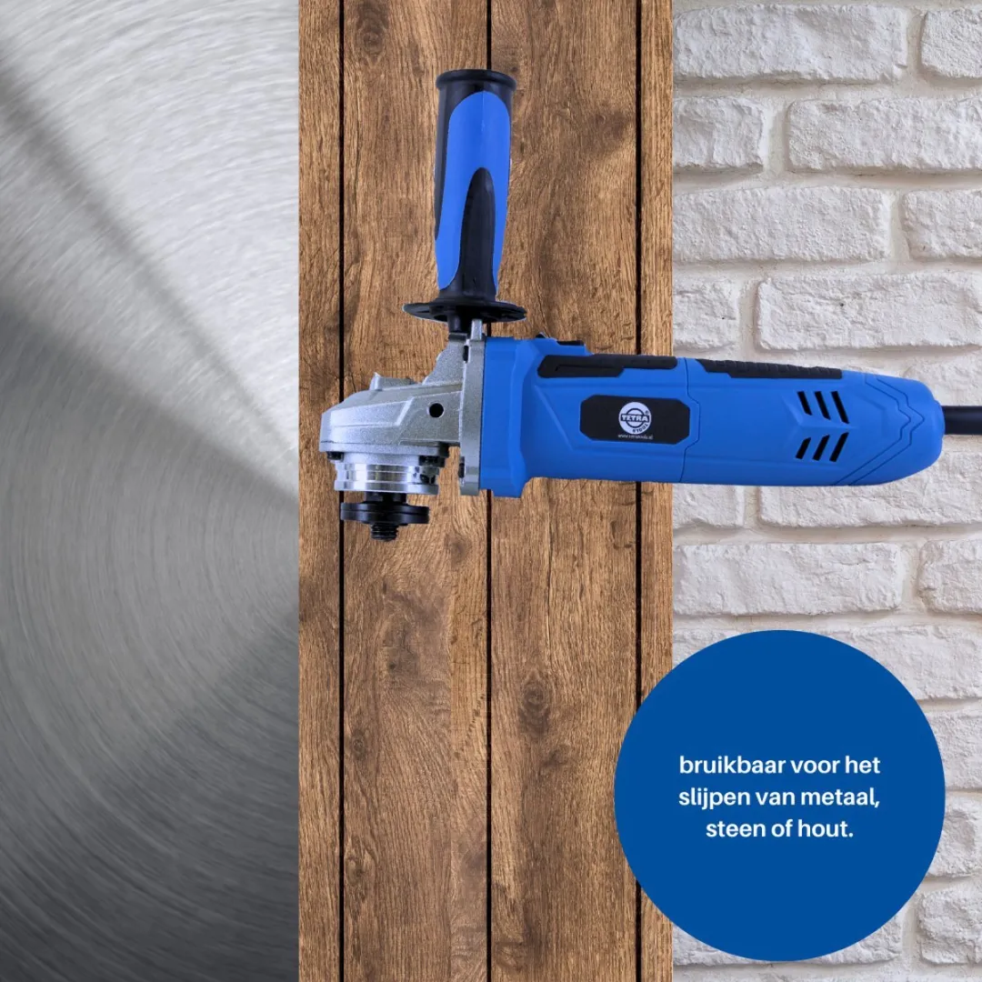 TETRA Tools TEG-125 - Haakse Slijper - 115/125 MM - Slijptol - Netstroom - Krachtig