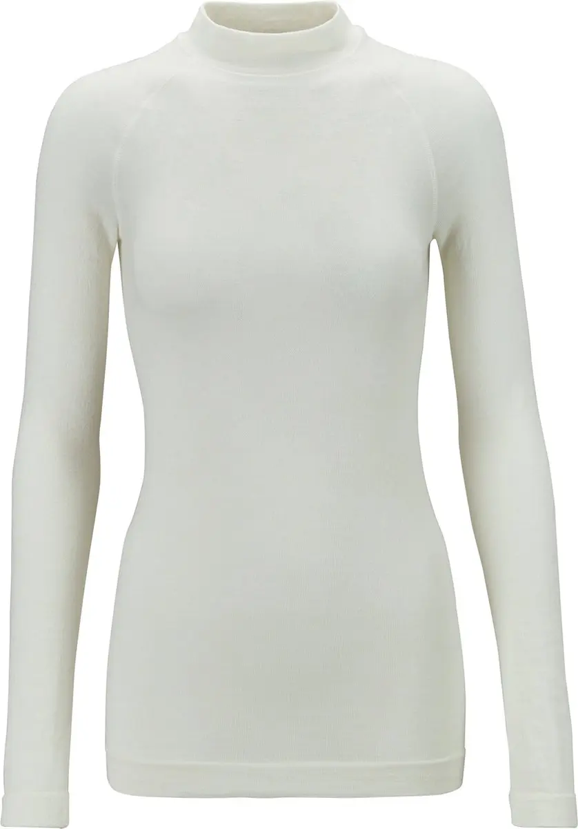 FALKE dames lange mouw shirt Wool-Tech - thermoshirt - beige (off-white) - Maat: M