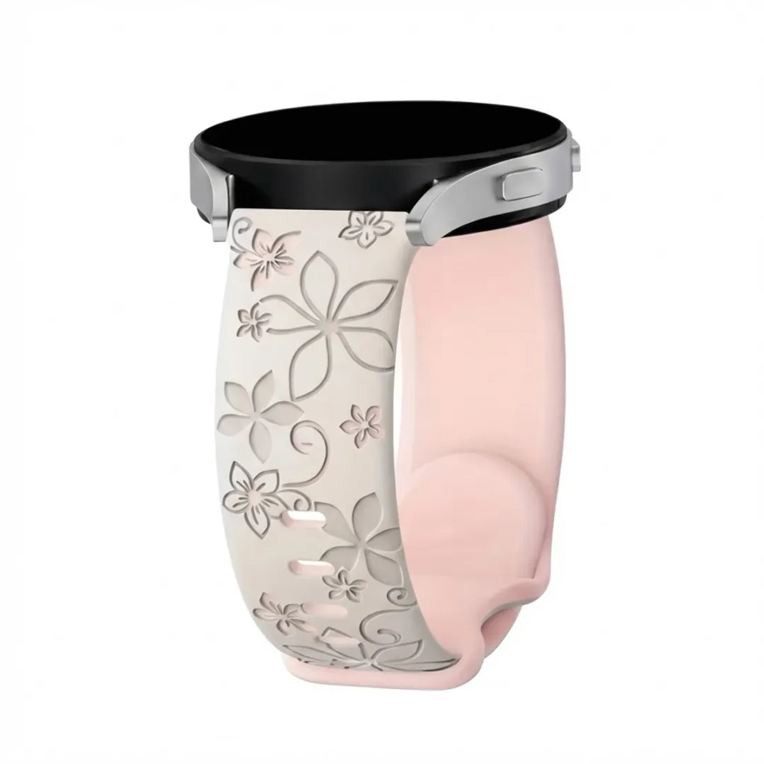 NUVEX Sterrenlicht Roze Silicone Horlogeband 22mm