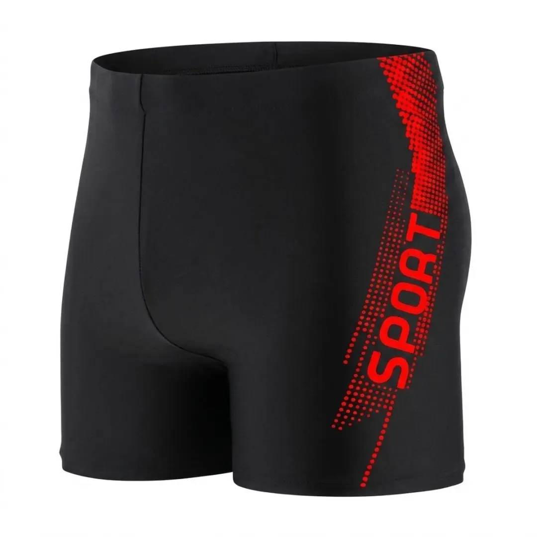 Zwart Rood Sport Zwembroek Heren Maat XXL