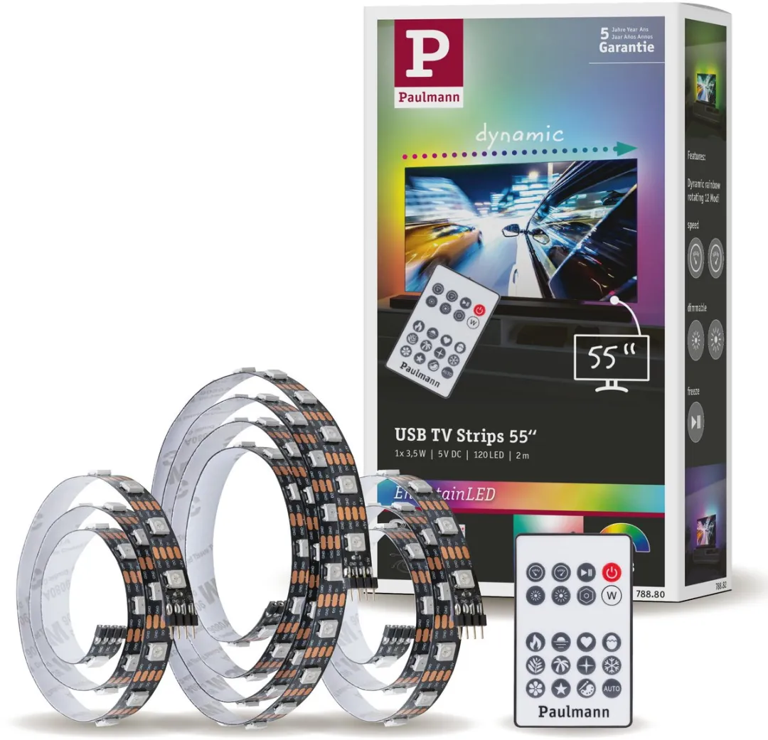 Paulmann EntertainLED USB LED Strip TV-verlichting 55" - 2m 3,5W RGB