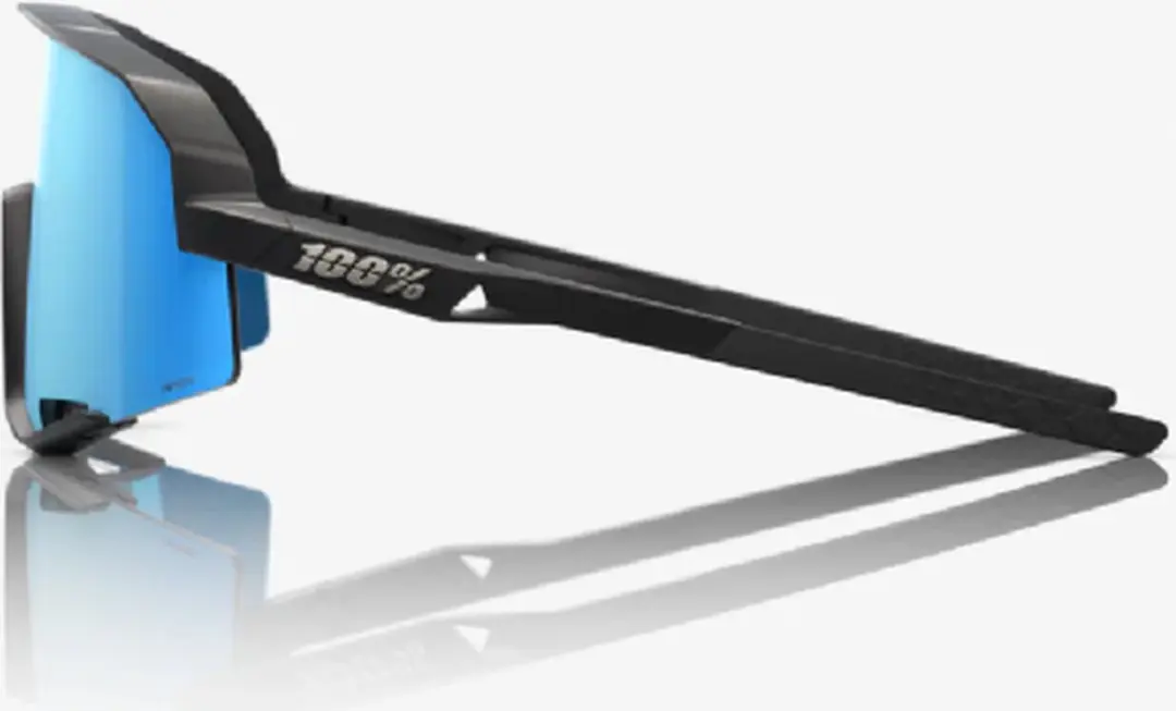 100% Slendale Zonnebril - Matte Black - Blue Mirror - afbeelding 2 van 3