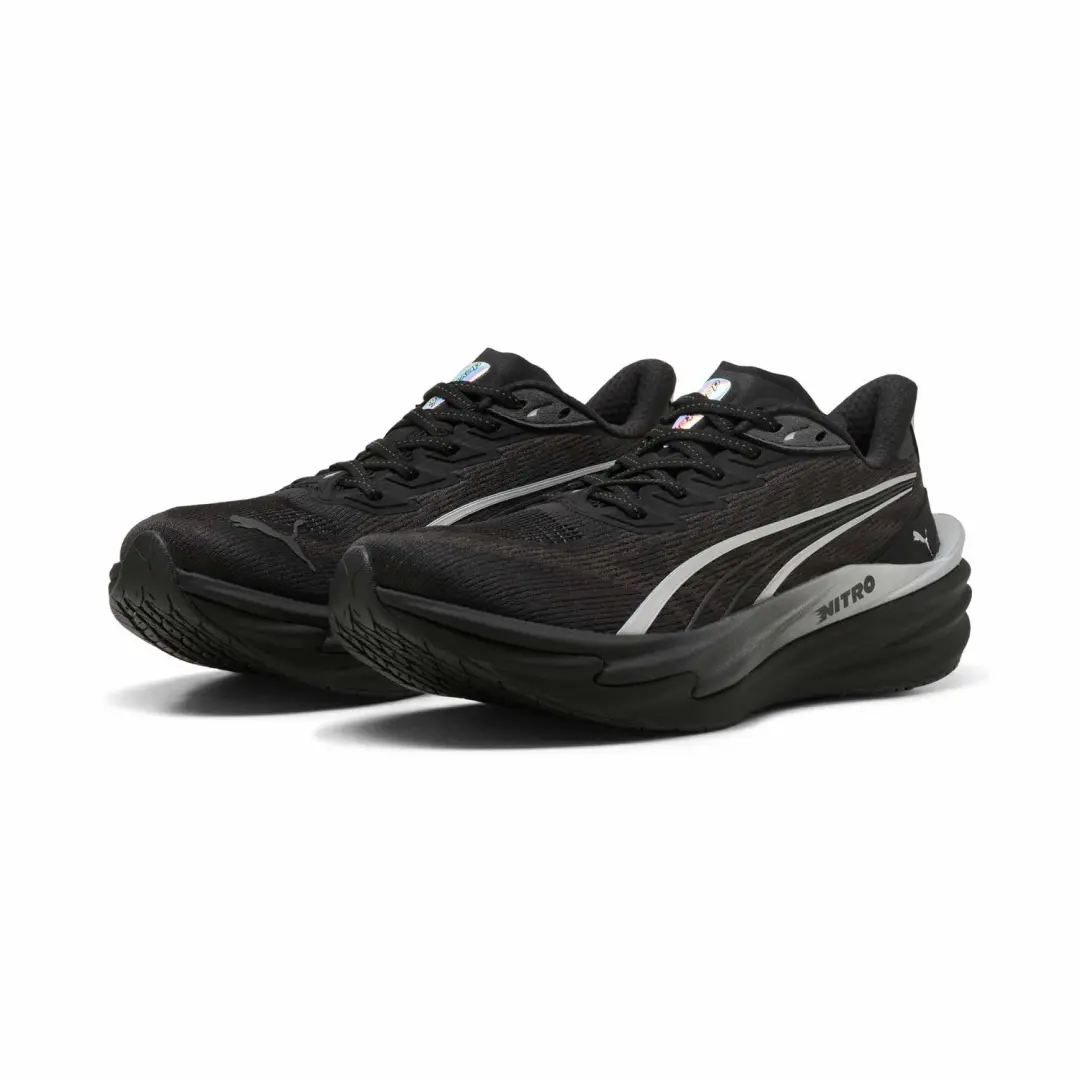 PUMA Deviate NITRO 4 Brightstride Dames - Zwart/Zilver - 38 - afbeelding 6 van 6
