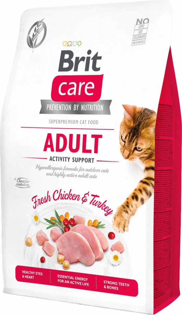 Brit Care Adult Activity Kalkoen & Kip Kattenvoer 2kg