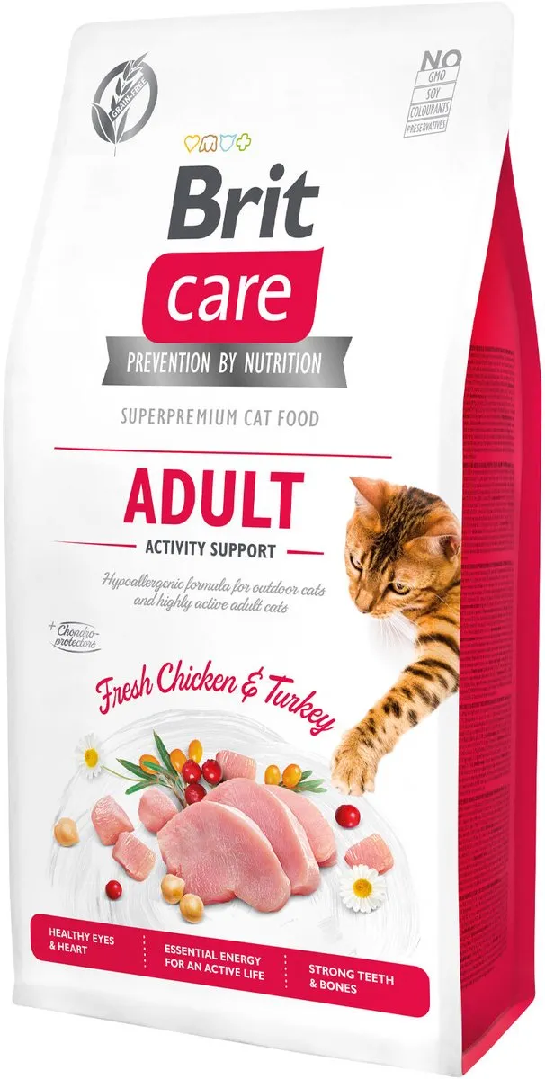 Brit Care Adult Activity Kalkoen & Kip Kattenvoer 2kg